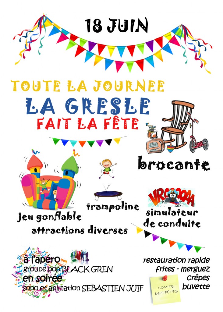 Affiche Fête de La Gresle 18 juin 2016