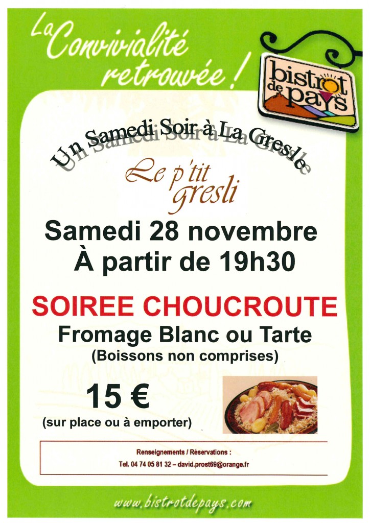 Soirée CHOUCROUTE