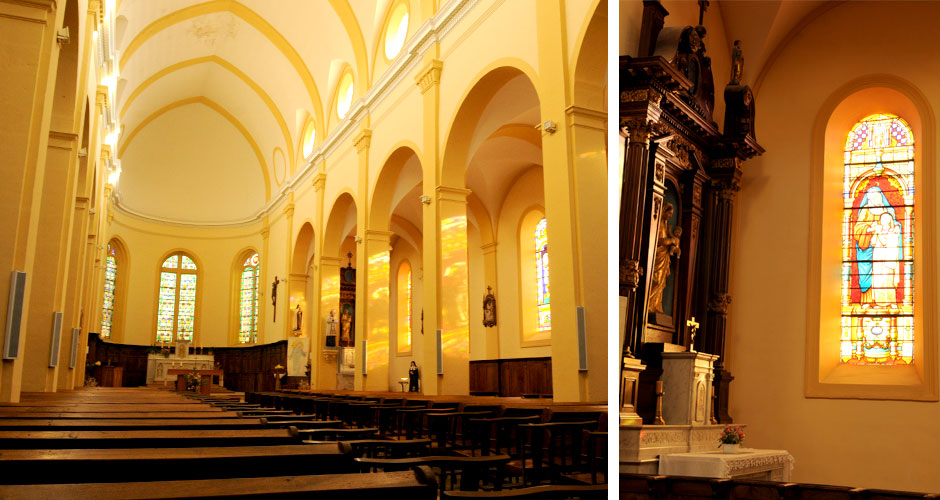 intérieur de l'église de La Gresle